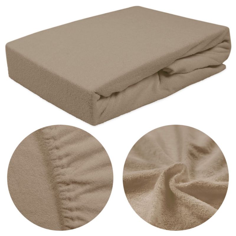 Prześcieradło frotte z gumką Darymex 140x200 kolor kakao 1 szt.