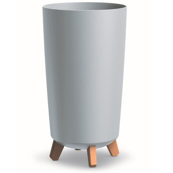 Doniczka na nóżkach jasna szara PROSPERPLAST Gracia Tubus Slim DGTL240-443U 1szt.