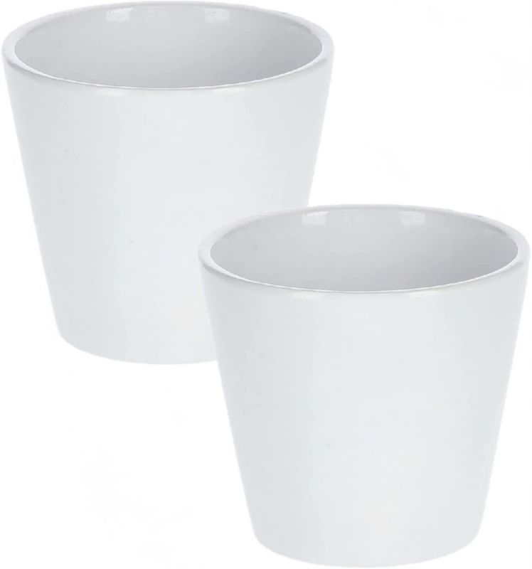 Doniczka ceramiczna KOTARBAU 16 cm biała 2 szt.
