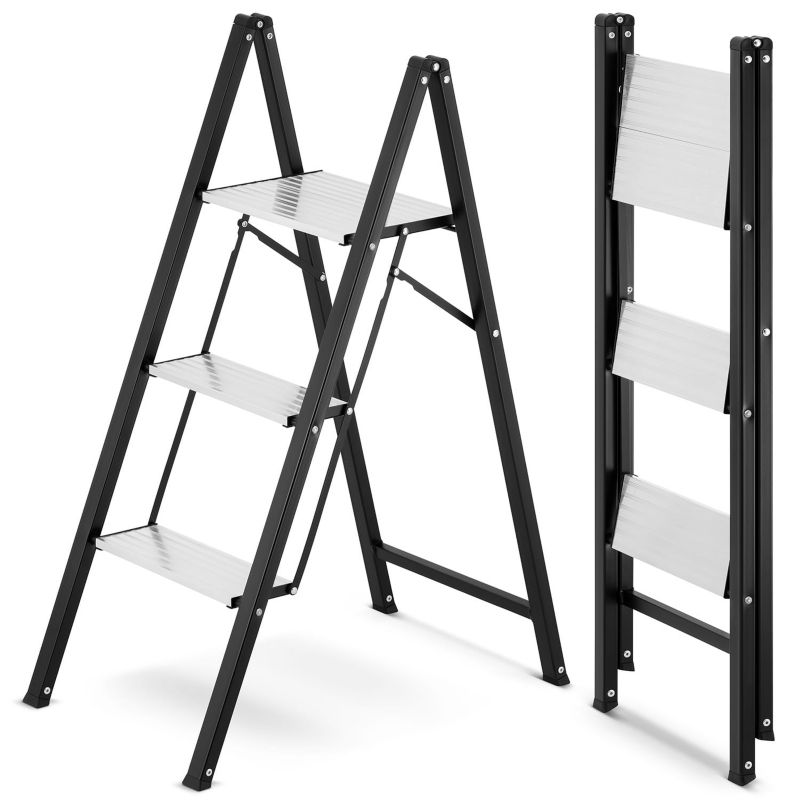 Drabina domowa składana schodki domowe 3 stopnie HIGHER 1 szt