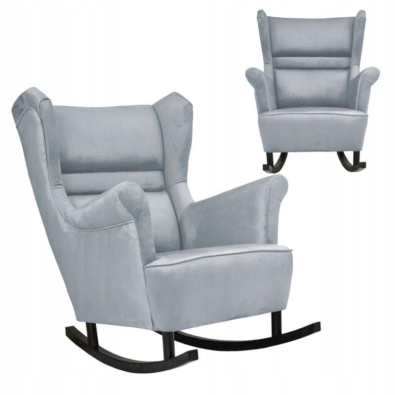 Fotel uszak do salonu bujany Family Meble Zoja niebieski 1szt