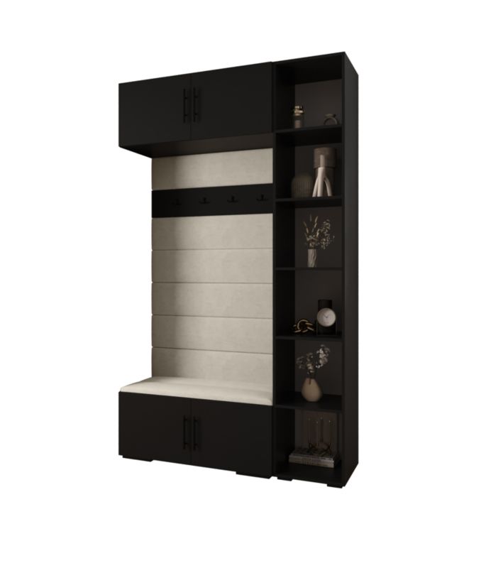 Garderoba do przedpokoju Abiks INOVA 3 Z20 czarny+czarny+manila02 1 szt.