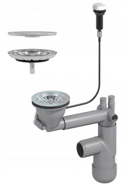 Syfon Automatyczny Przyścienny Oszczędzający Miejsce Granitan 1 szt.