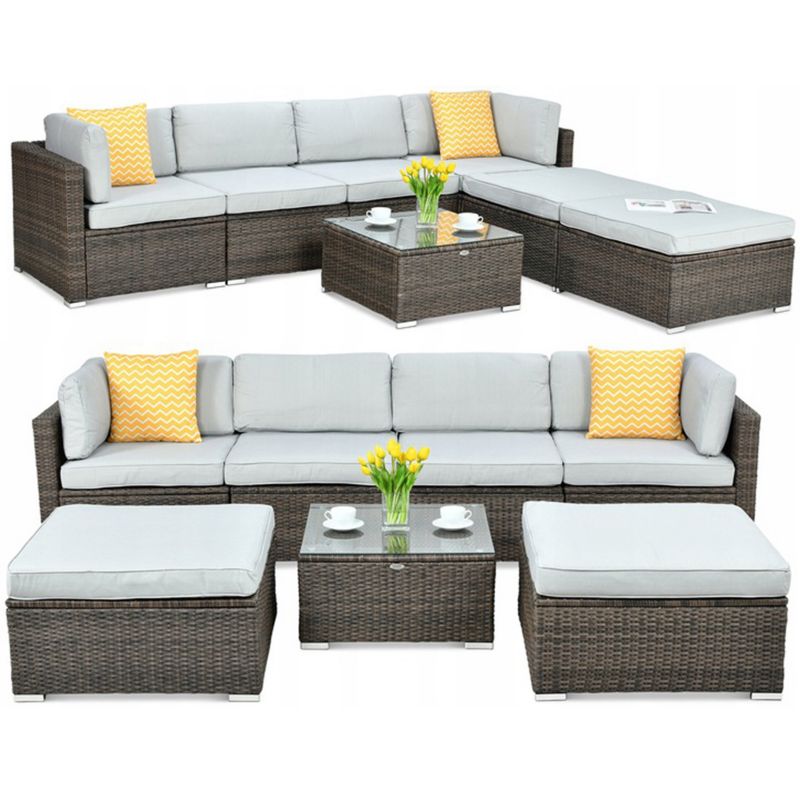 Zestaw Mebli Ogrodowych Focus Garden Komplet Technorattan Porto Narożnik Stolik 1 szt