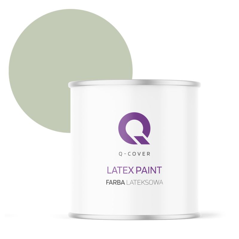 Farba Lateksowa Do Ścian i Sufitów Q-Cover Zielony jasny H2157 Głęboki Mat 2L