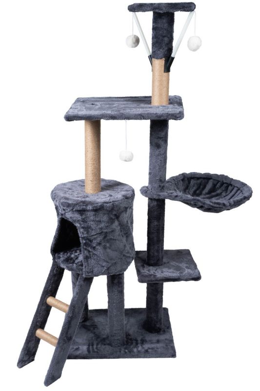 Drapak dla kota Bauerkraft legowisko wieża domek drabinka 5 poziomów grafitowy 1 szt