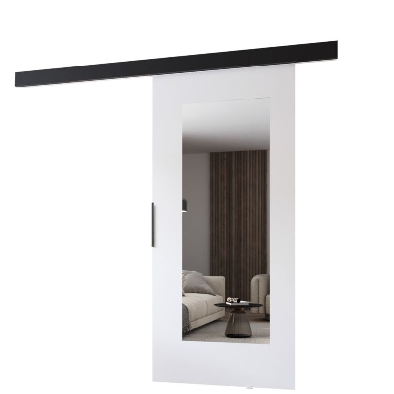 Drzwi przesuwne MINIO go for it PRIM I 96 cm białe z czarną maskownicą 1 szt.