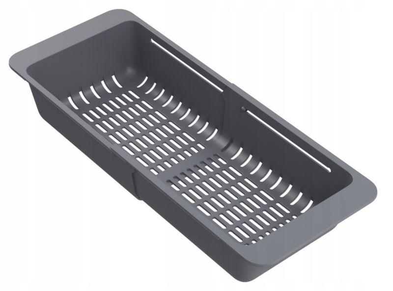 Koszyk Składany szary Granitan do zlewu kuchennego Uniwersalny Ociekarka 1 szt.