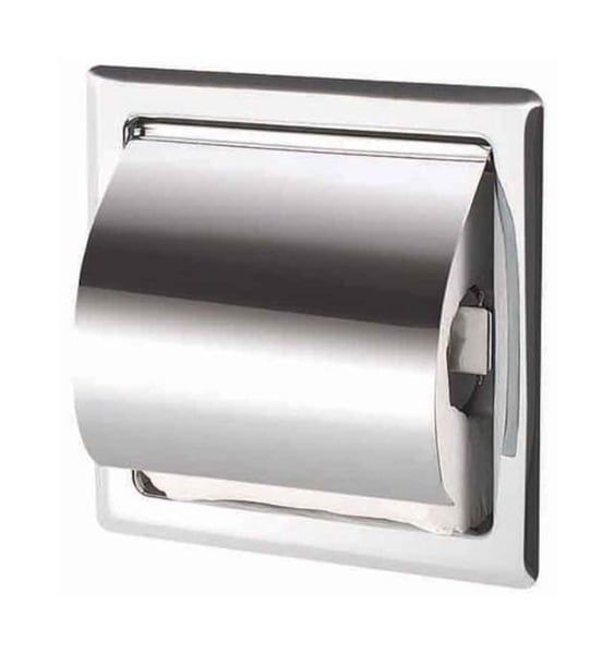 Uchwyt na papier toaletowy Stella chromowany, podtynkowy, metalowy, 16x7,5x16 cm, 1 szt.