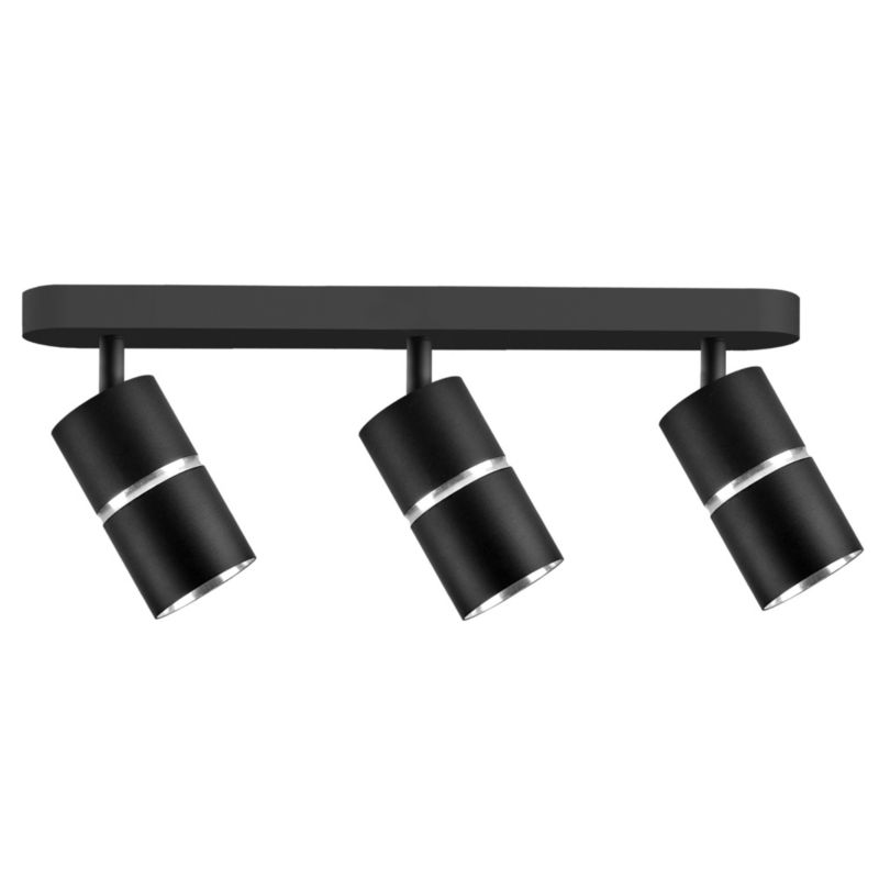 Kinkiet ścienny Polux Bamboo czarno-srebrny 3 x GU10 x 10W IP20 wym: 16,3 x 39 x 5,5 cm - 1 szt.