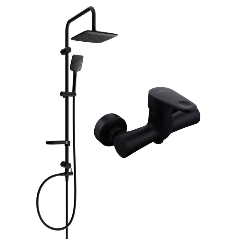 Zestaw prysznicowy natynkowy Mexen Kama czarny 1 szt.