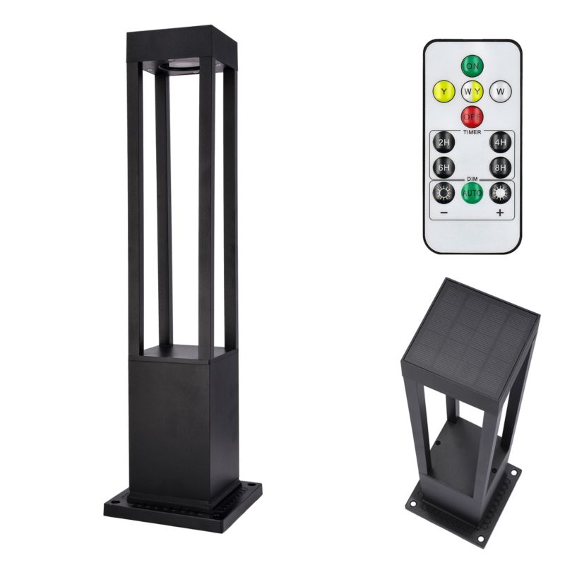 Lampa solarna JUMI słupek ogrodowa 20 LED 60cm stojąca na pilot 3 tryby światła 1 szt.
