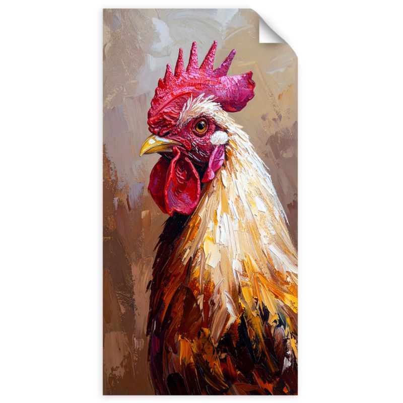 Naklejki samoprzylepne do salonu sypialni Feeby Kogut Ptak Zwierzę 60x120cm 1szt