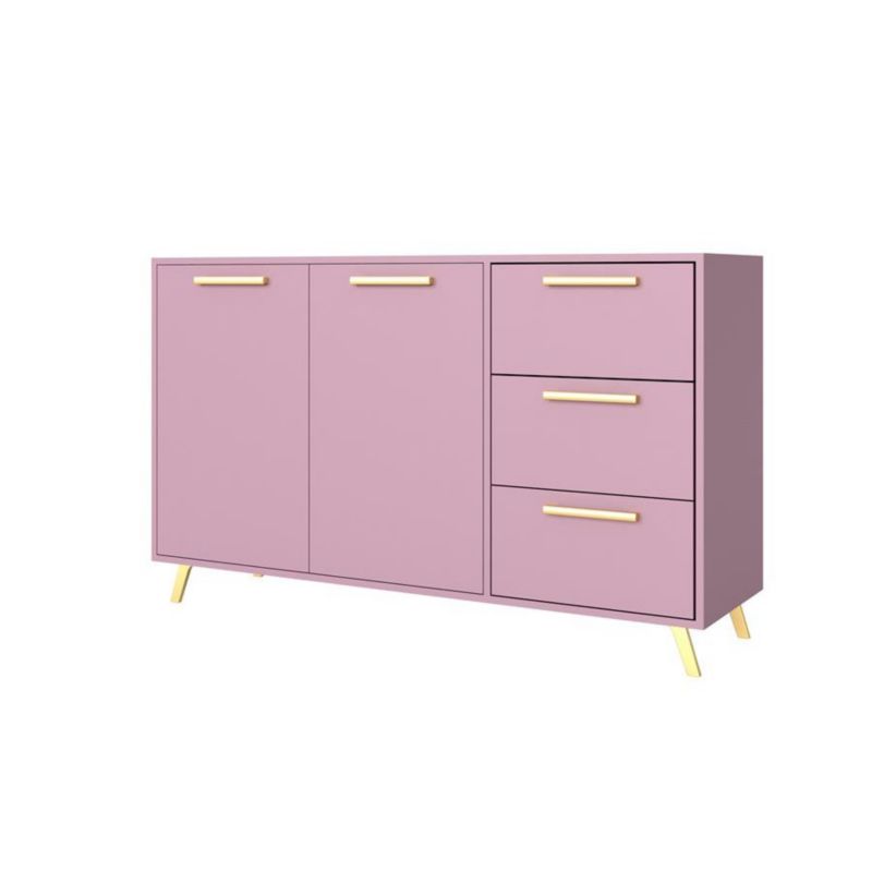 Komoda dwudrzwiowa z szufladami Bettso Ball ze złotymi uchwytami śliwka 1szt.