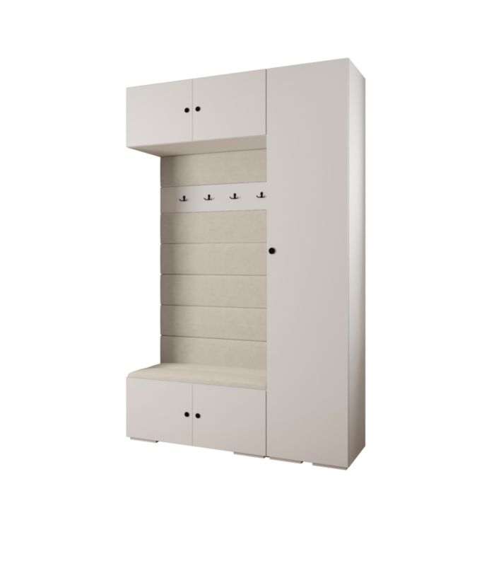 Garderoba do przedpokoju Abiks INOVA 2 Z19 biały+czarny+manila02 1 szt.