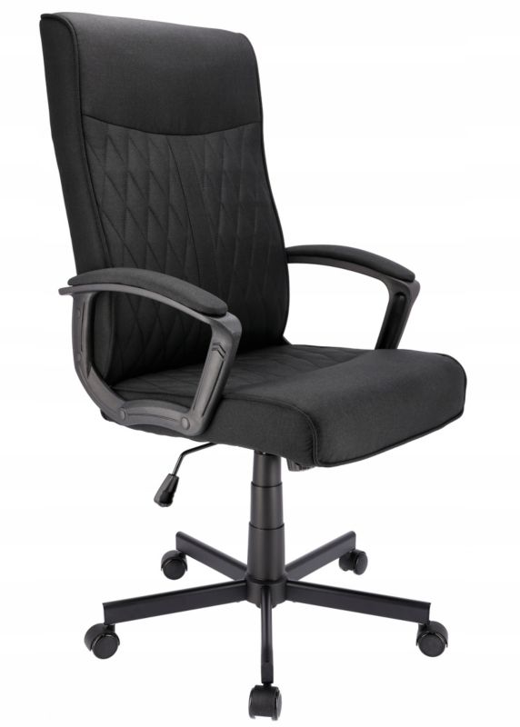 Fotel biurowy ergonomiczny JUMI obrotowy nowoczesny COMFORT czarny 1 szt.