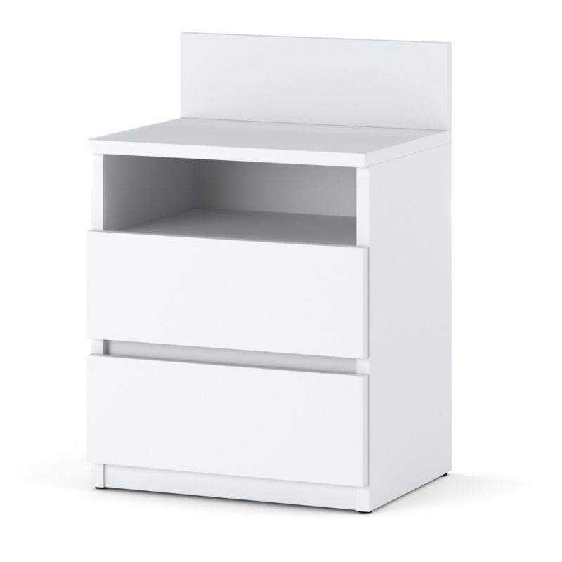 Szafka Nocna Hurtownia-Mebli Szuflady 2 HUGO PLUS 40cm Biały Mat Biały Mat 40x32x59 cm 1szt.