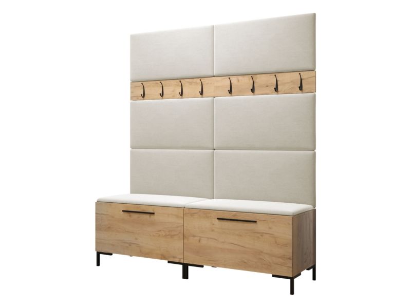 Garderoba MIRJAN 24 Zilion II dąb craft + beżowy 1 kpl.