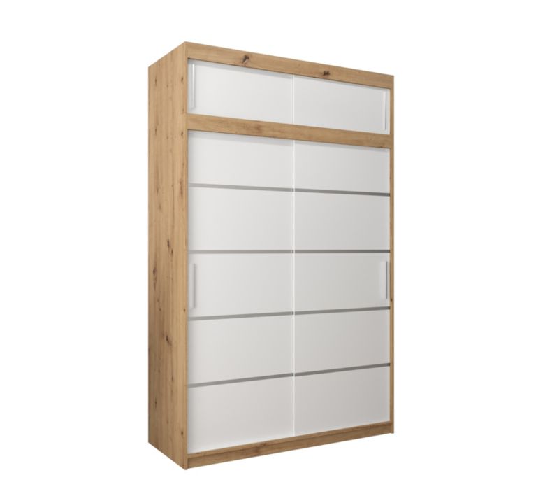 Szafa przesuwna Abiks Verona 1 150 artisan + biały z nadstawką 1 szt.