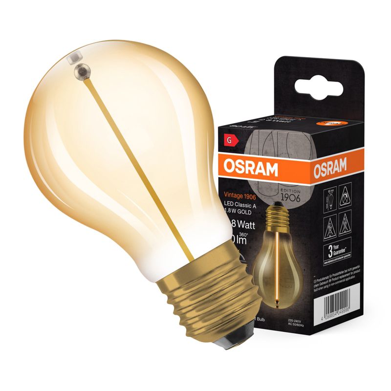 Żarówka LED Osram Dekoracyjna A60 E27 1.8W 80lm 2700K 320st Filament 1 szt.
