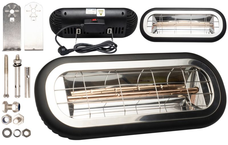 Promiennik Podczerwieni Kaltmann K-OPM 2000W IP65 Halogenowy Fala Krótka 1 szt.