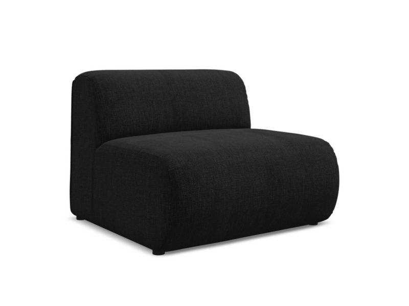 Moduł LaMiaSofa Bari z tkaniny szenilowej 90x89 cm czarny 1 szt.