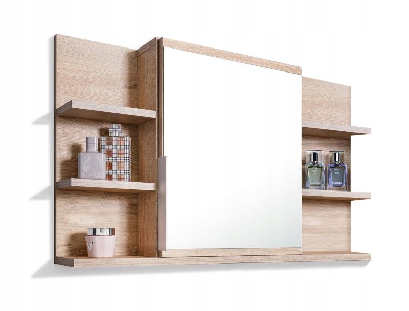 Szafka łazienkowa z lustrem Better Home 80 x 50 x 14 cm, Dąb sonoma, 1 szt.