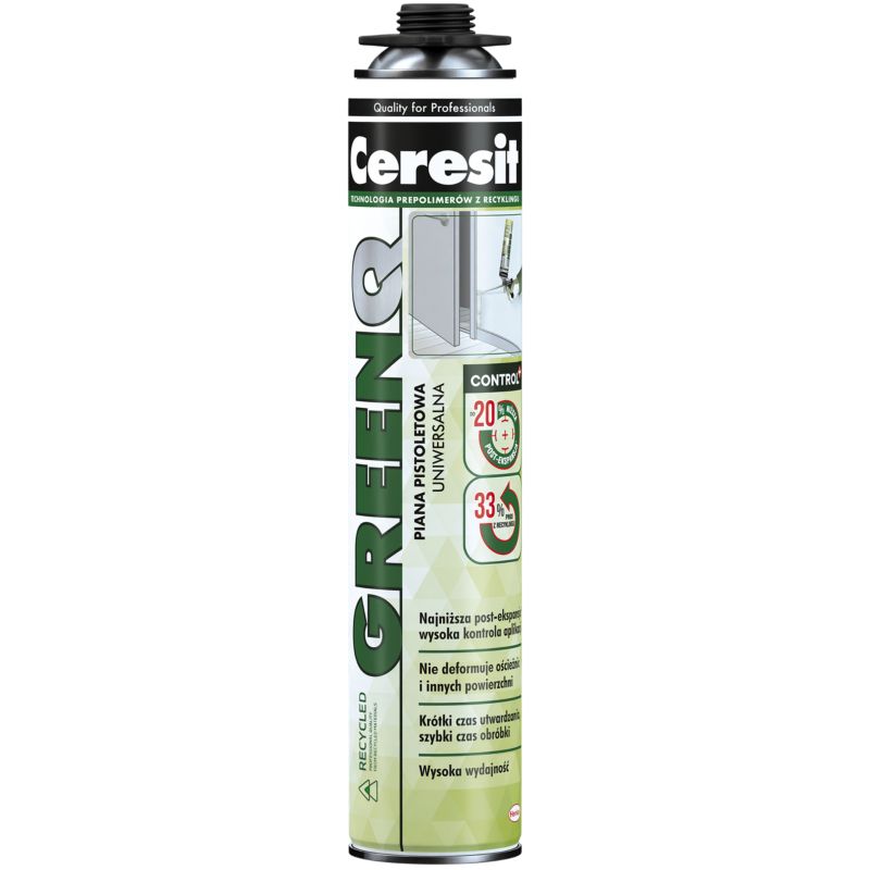 Pianka montażowa Ceresit Greenq Control pistoletowa 750 ml