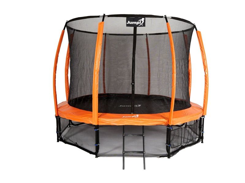 Trampolina Ogrodowa Jumpi 374cm/12FT Maxy Comfort Plus Pomarańczowa Z Wewnętrzną Siatką 1 szt