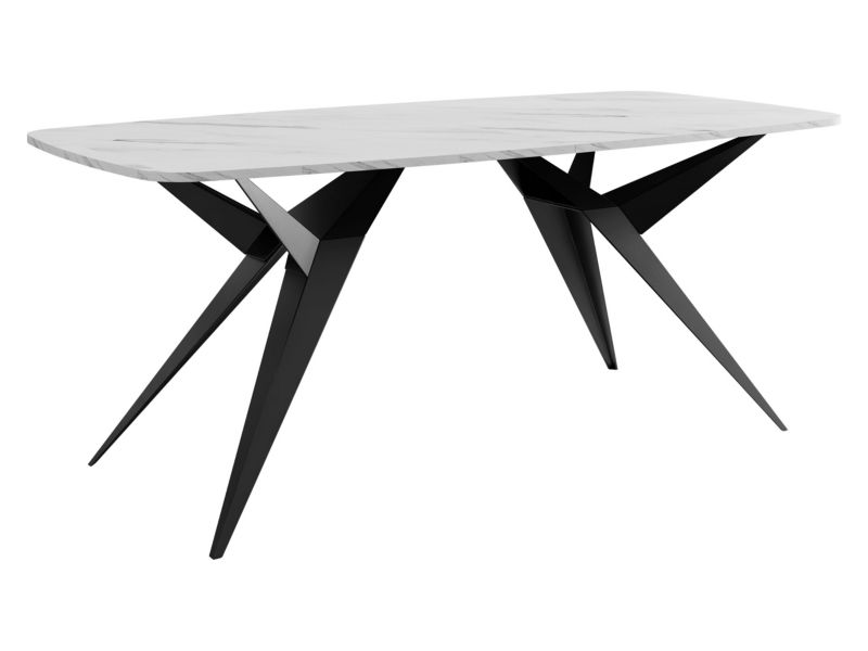 Stół rozkładany MIRJAN 24 Axis 160 czarny/marmur bianco 1 szt.