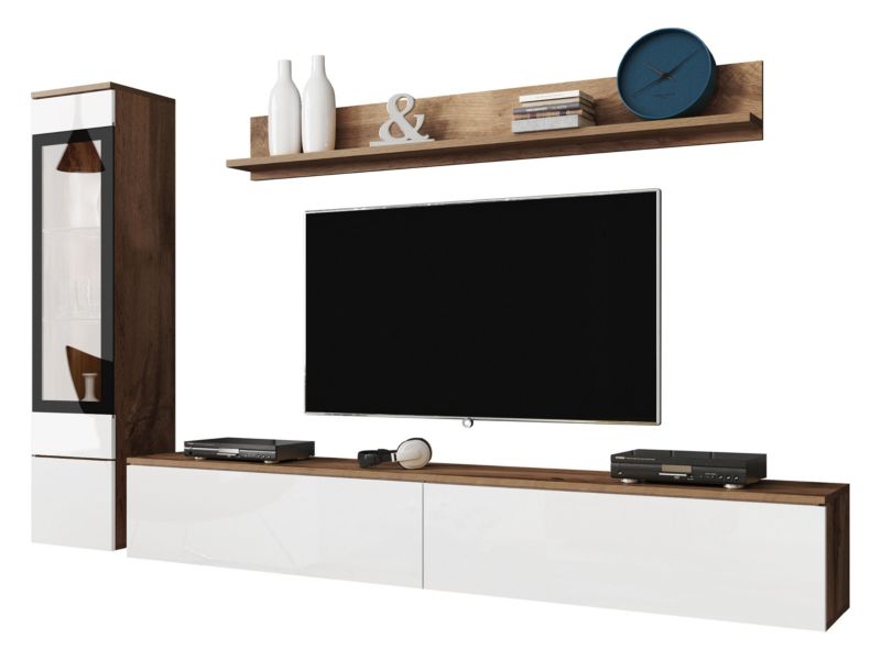 Meblościanka MIRJAN 24 Vera I wotan/biały połysk 1 kpl.