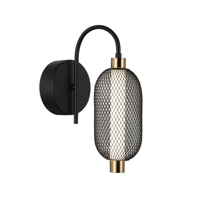 Kinkiet ścienny Italux Marco czarny-stal styl nowoczesny LED 6W 3000K 310lm IP20 wym: 30 x 15 x 20 cm - 1 szt.