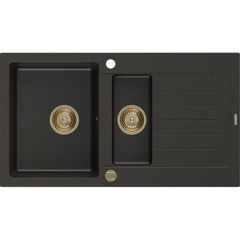 Zlewozmywak wpuszczany Mexen Matias 1,5-komorowy szary 900x505 mm - 6502901505-71 1 szt.