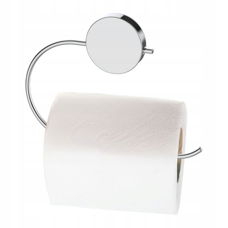Uchwyt na papier toaletowy Rodeno srebrny metalowy 1 szt.