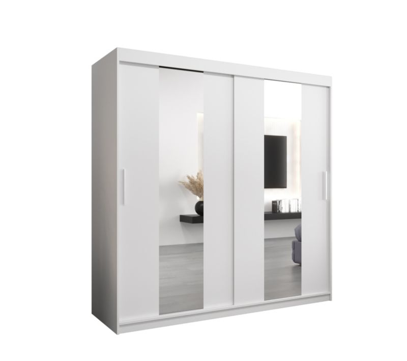 Szafa przesuwna Garderoba Abiks POLE 200 biały/biały 1 szt.