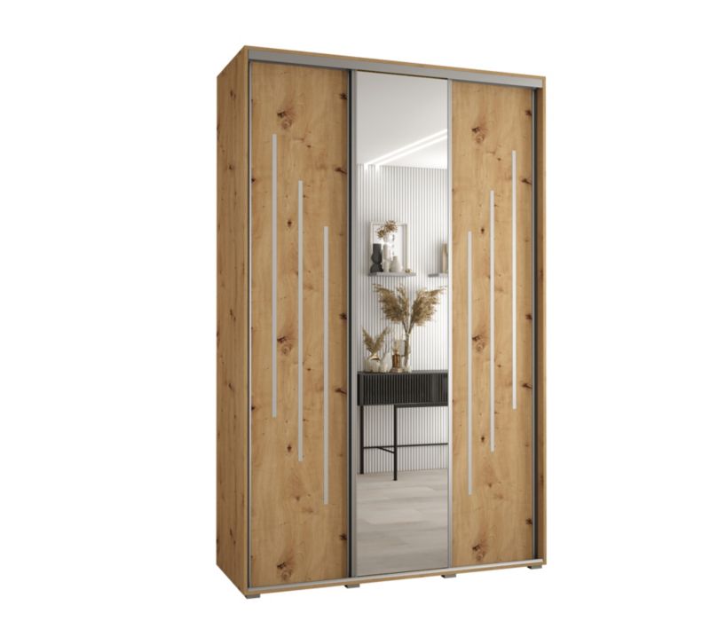 Szafa przesuwna Abiks DAVOS 9 wysoka szer.160cm gł.60cm artisan/artisan/srebrny 1szt.