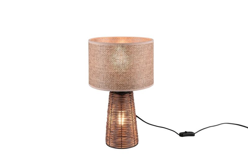 Lampka stołowa RL Straw brązowa 1 x E27 x 40W IP20 wym: 40.5 x 24 x 24 cm wiklina / rattan / słoma - 1 szt.