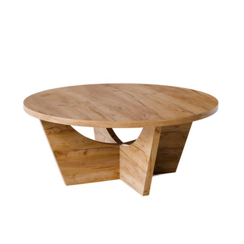 Stolik kawowy KOLM okrągły fi 90 cm TORI Dąb Craft 1szt.