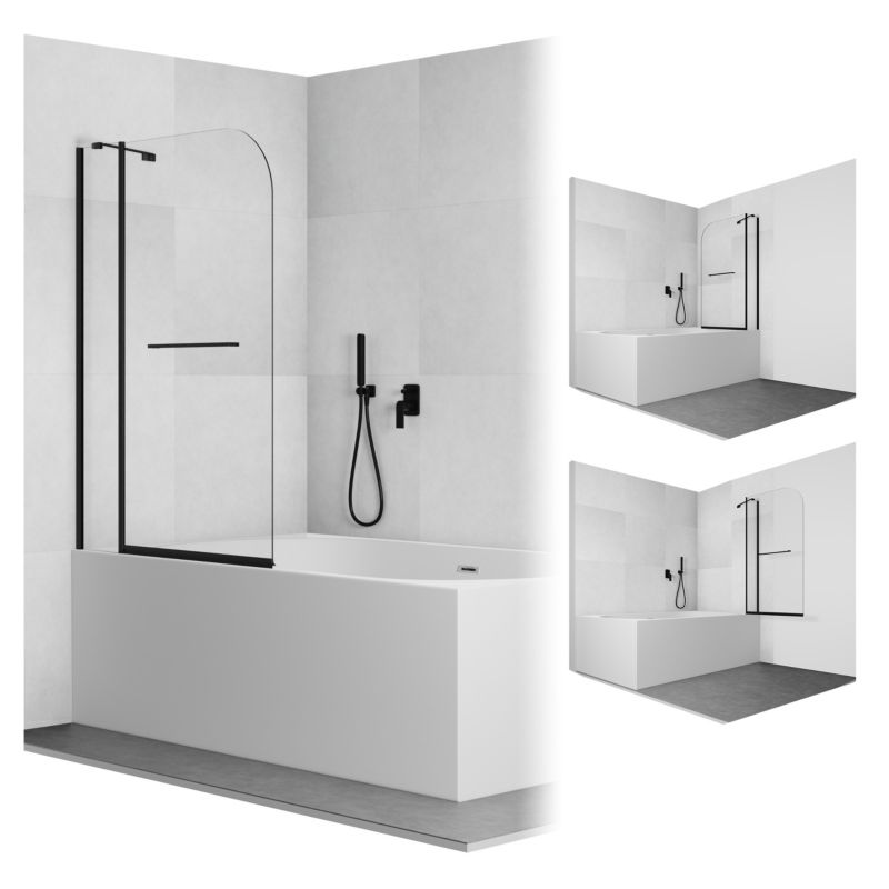 Parawan nawannowy 140x80 składany TAXUS SEVANTE czarny 1 szt.