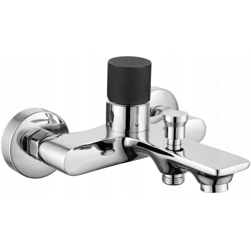 Bateria wannowa Mexen Royo One czarny/chrom 1 szt.