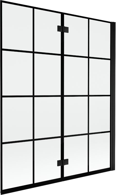 Parawan nawannowy dwuskrzydłowy Mexen Mist czarny 140 x 150 cm 1 szt