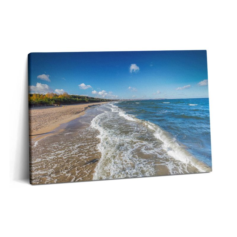 Obraz na płótnie Wallfluent 60x40 cm Brzeg plaży i morskie fale 1 szt.