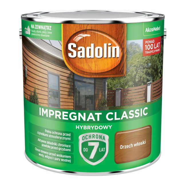 Impregnat do drewna Sadolin Hybrydowy orzech włoski 2,5 l