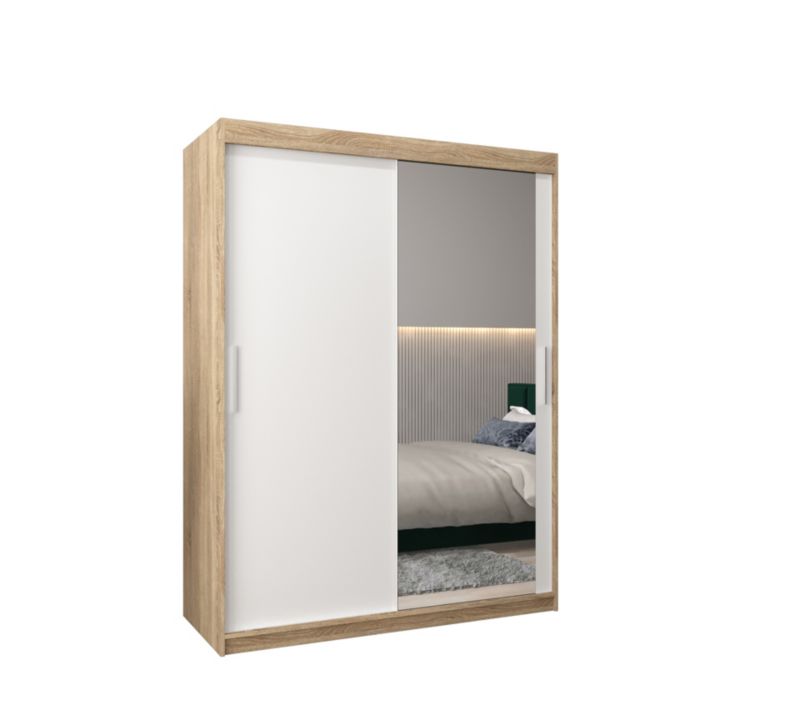 Szafa przesuwna Garderoba Abiks Tokyo 2 150 sonoma + biały 1 szt.