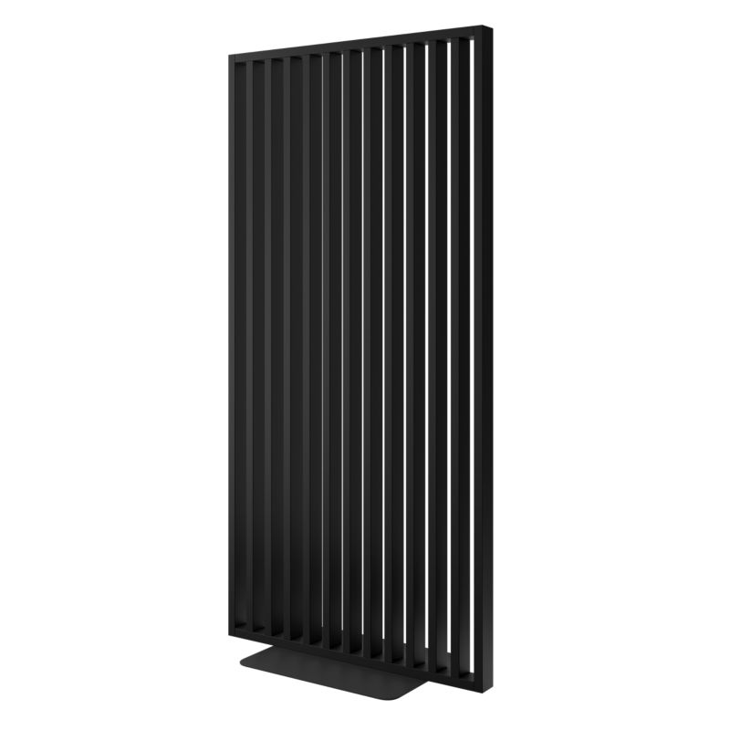 Ścianka Działowa z Podstawą - Gotowy zestaw - Czarny Mat. - LAMELE3D - 1 szt.