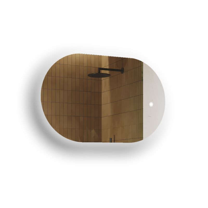 Lustro łazienkowe Artforma LED 80x50cm owalne LED Dual włącznik POK229 1szt.