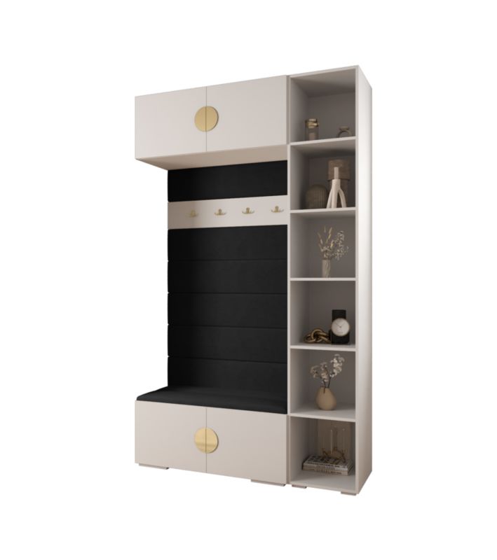 Garderoba do przedpokoju Abiks INOVA 4 Z20 biały+złoty+manila18 1 szt.