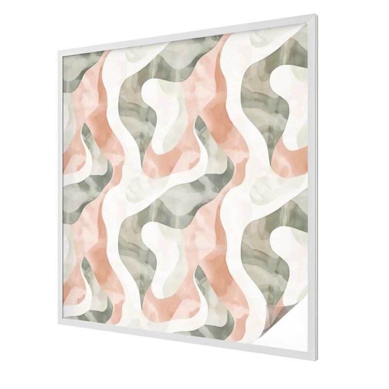 Folia Mleczna na Okno Wallfluent 100x100 cm Skutecznie Chroni Prywatność Abstrakcyjny ornament falisty 1 rol.