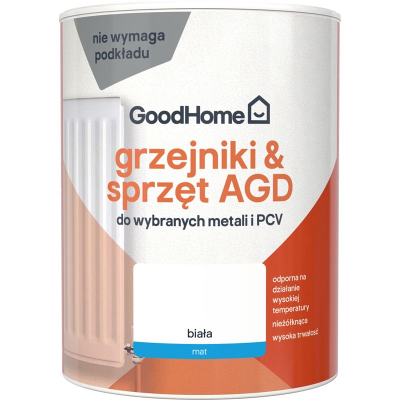 Farba do grzejników GoodHome biały mat 0,75 l