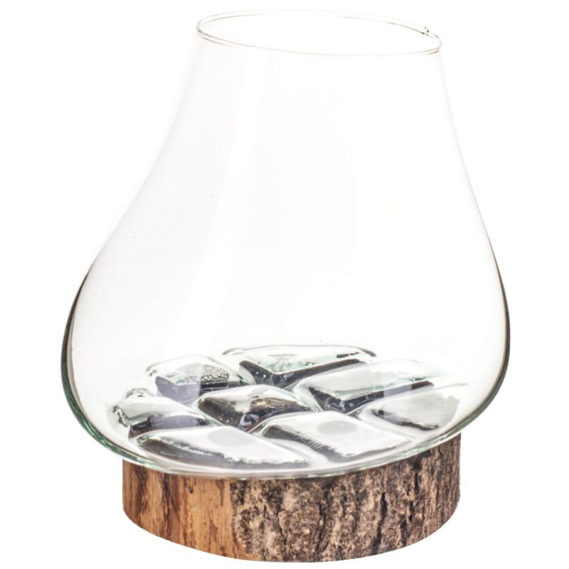 Ręcznie lane szkło na drewno Direct Home and Garden 15-18cm 1 szt.